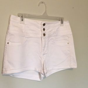 Refuge white high waist booty shorts